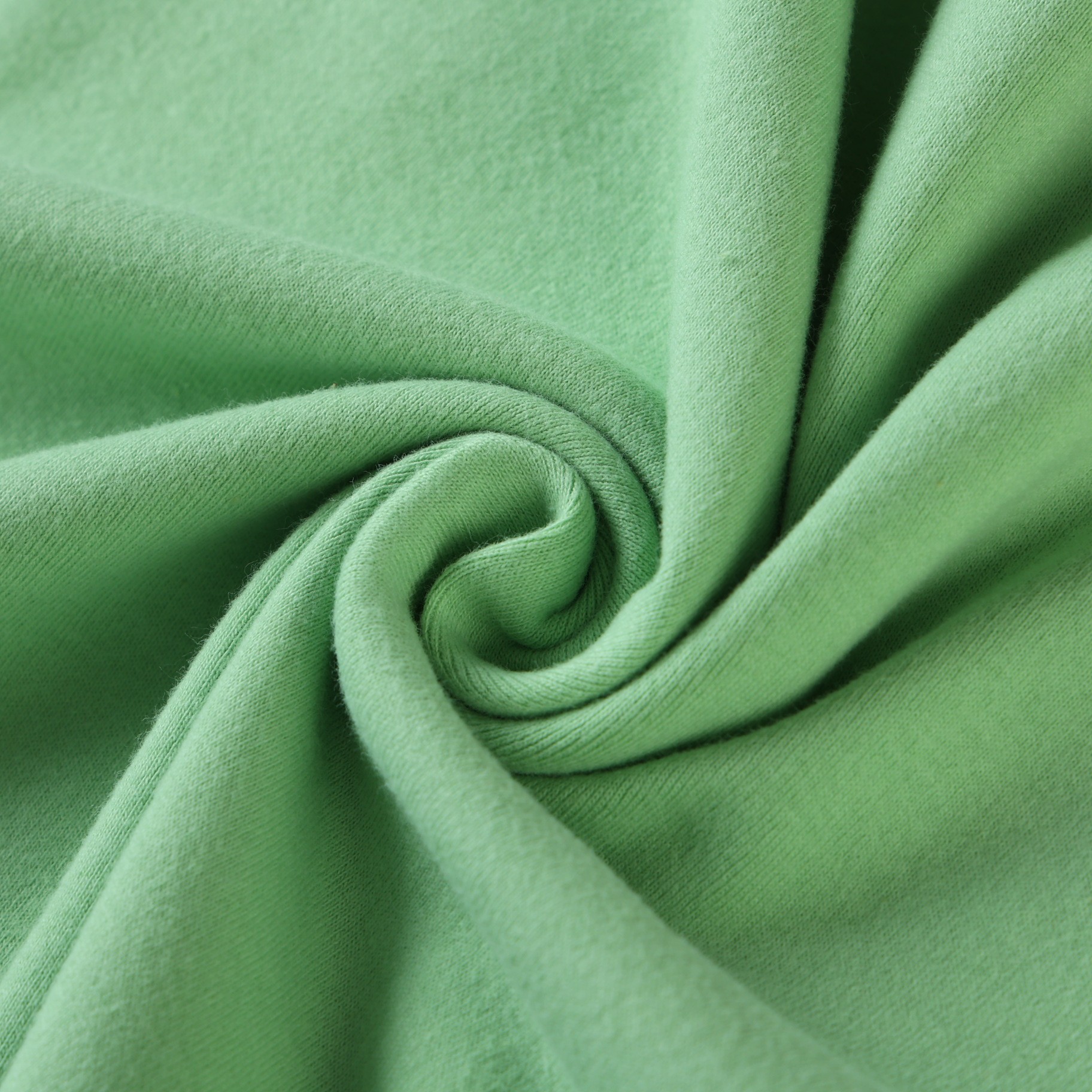 Customized Dyed Double Lycra Rib Cotton/Spandex/Elastic Knitted Brushed Fabric 