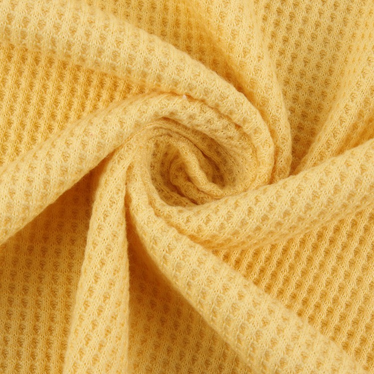 100% Cotton High-Quality Soft Knitted Waffle Fabric