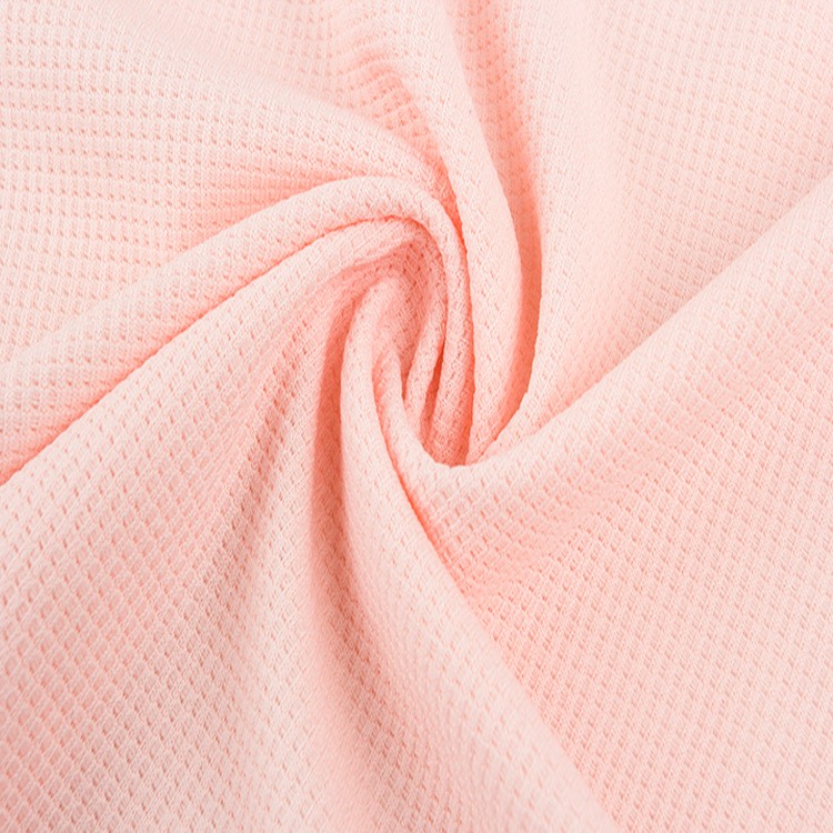 Polyester Knitted Dyed Waffle Fabric 