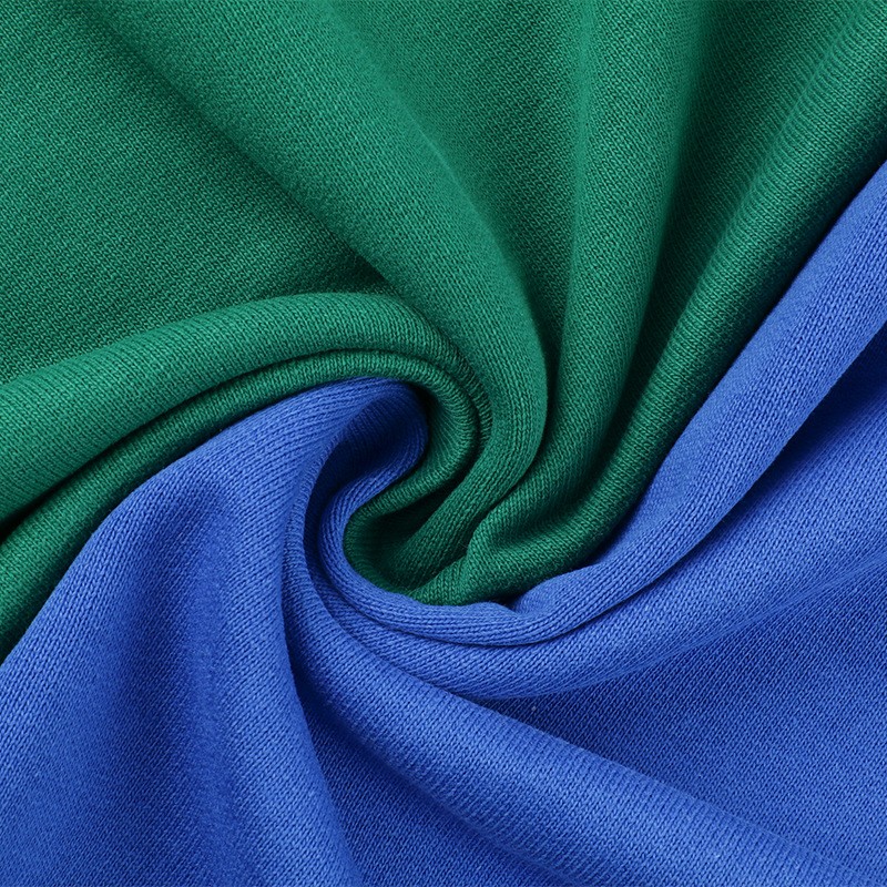 Custom Dyed Cotton French Terry Fleece Fabric 
