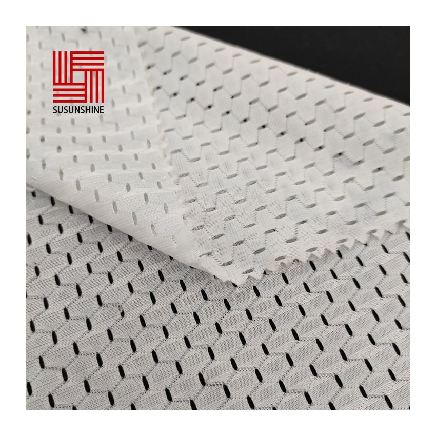mesh white fabric